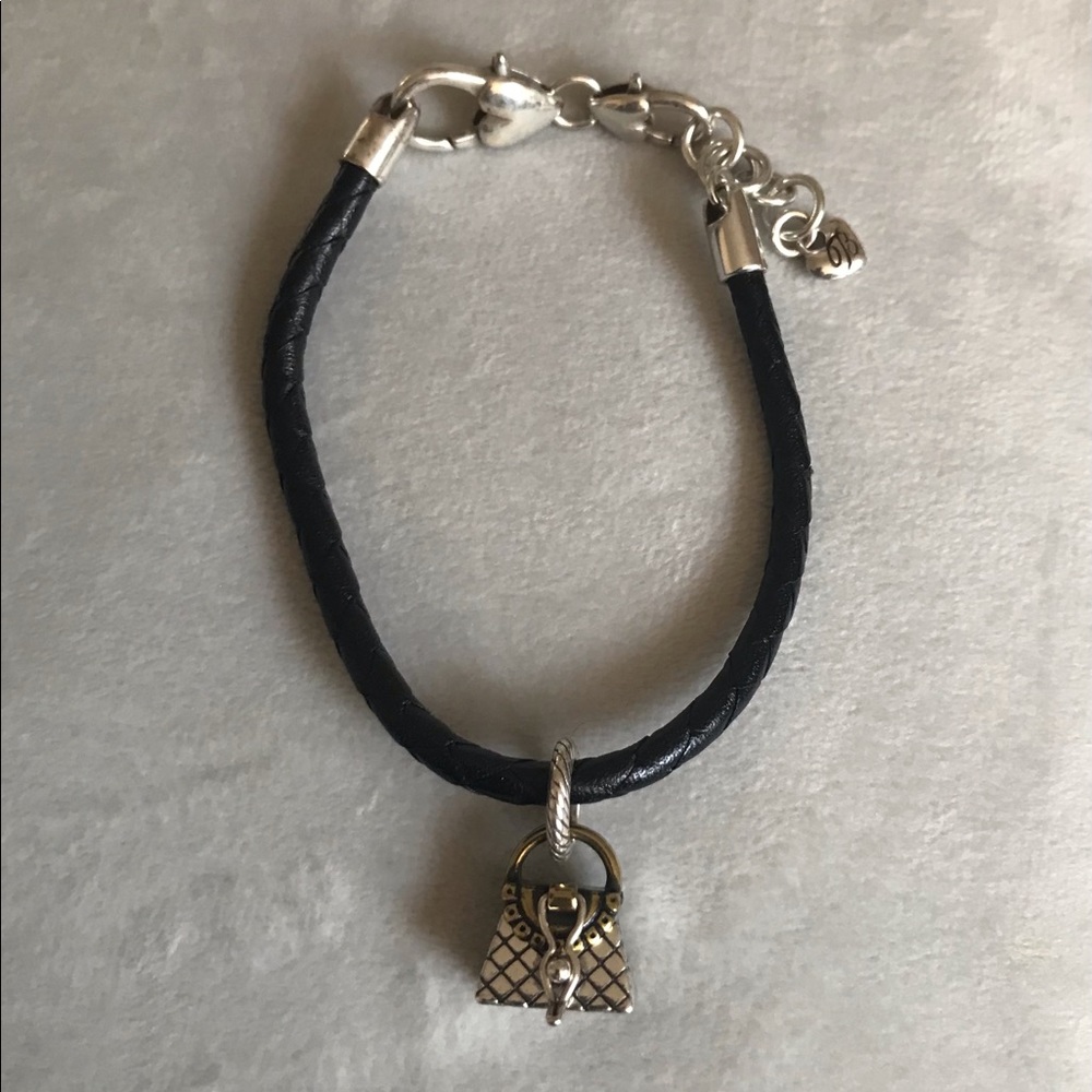 Brighton sterling silver bracelet w handbag charm